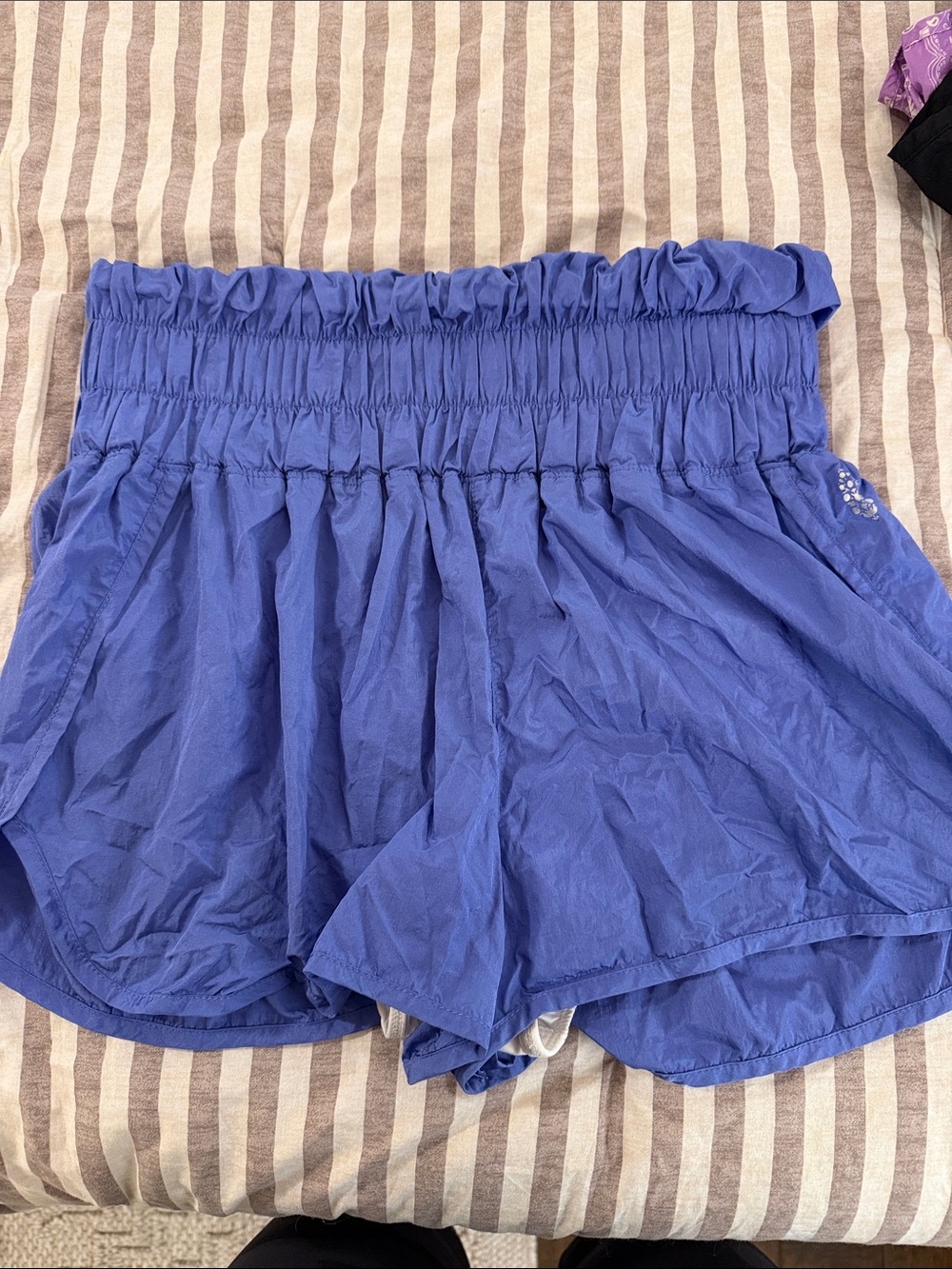 FP Movement by Free People Periwinkle Smocked Waist Athletic Shorts